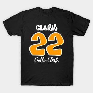 Clark 22 white outline color T-Shirt